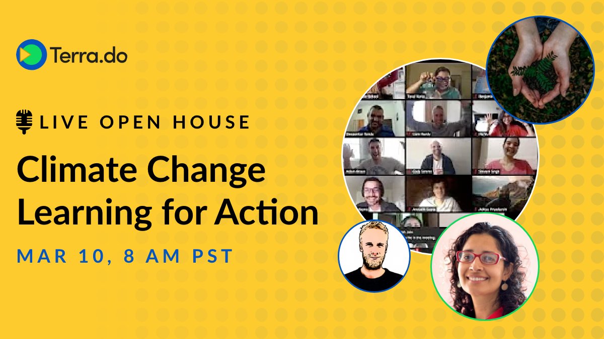 terradotdo's tweet image. Don't miss your opportunity to chat to current and past fellows of our 12-week, 100% online #climatelearning bootcamp! ✊🏽 

Program Director @liamkhardy will also be at hand to ask any questions you may have about the course. Register for free: bit.ly/3CnXN9C