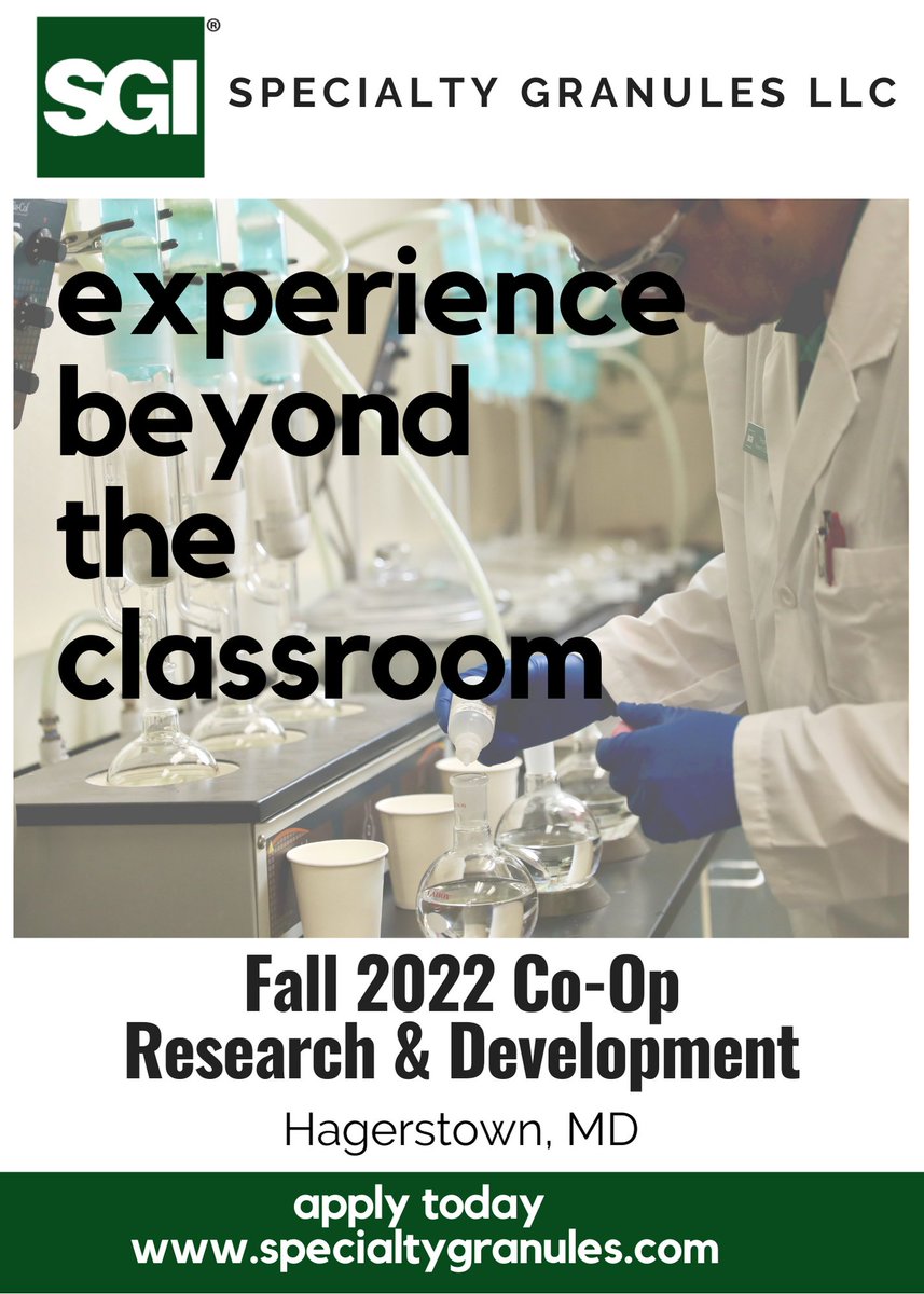 Attention Students -- New Fall 2022 Co-op just posted -- gafsgi.wd5.myworkdayjobs.com/en-US/SGI_Care…