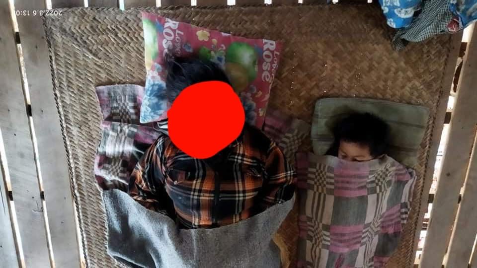nslwin's tweet photo. Pauk Township, Magway Region:

On March 5th night, here’s what #MyanmarMilitaryTerrorists have done. 

- A 42-yo woman was RAPED &amp; KILLED.
- Her 3-yo daughter was stabbed to death
- 5 PDF members were burned alive to death
- 29 villagers, including 9 children, were taken hostage https://t.co/jXF6i79qcK