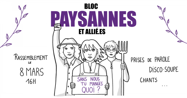 FIANbelgium's tweet photo. "Sans les femmes et leur travail invisibilisé, nos systèmes alimentaires ne fonctionneraient tout simplement pas ! @E_Barrelet coordinatrice d'@AiA_BE 👀📝Lire le CP https://t.co/RRWtvjPO0c Sans nous tu manges quoi?🈴Rassemblement demain #8mars2022🕓16:00 Gare Bruxelles Centrale https://t.co/cD2Eji0GOE