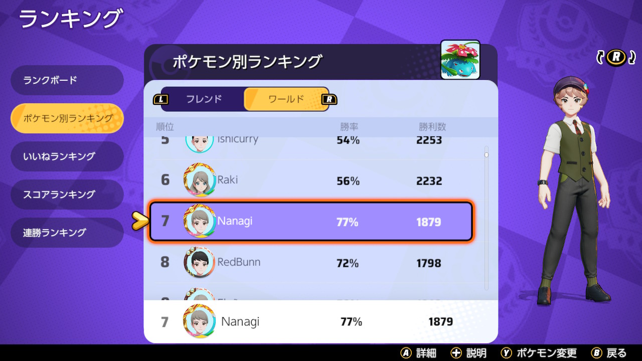 ナナギ ポケモンユナイト Nintendoswitch どうも 勝率77 世界ランク7位のバナ使い ナナギです T Co Emz3xfvhvi Twitter
