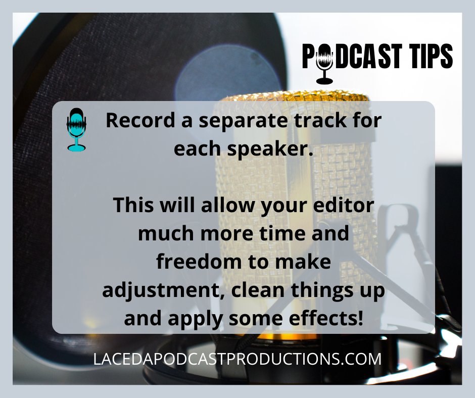TheMasterChip_'s tweet image. #podcast Tip of the day!

Record a separate track for each speaker.

This will allow your editor much more time and freedom to make adjustment, clean things up and apply some effects!
#podcast #podcasteditor #PodcastRecommendations