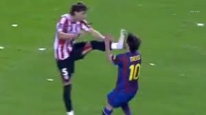 Mysticalleo_'s tweet photo. I’ll never understand how Messi takes these fouls and gets up like it’s nothing. https://t.co/ieIAmsBCVP