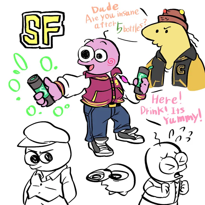 Doodles
Pim bought you a new energy drink! 
