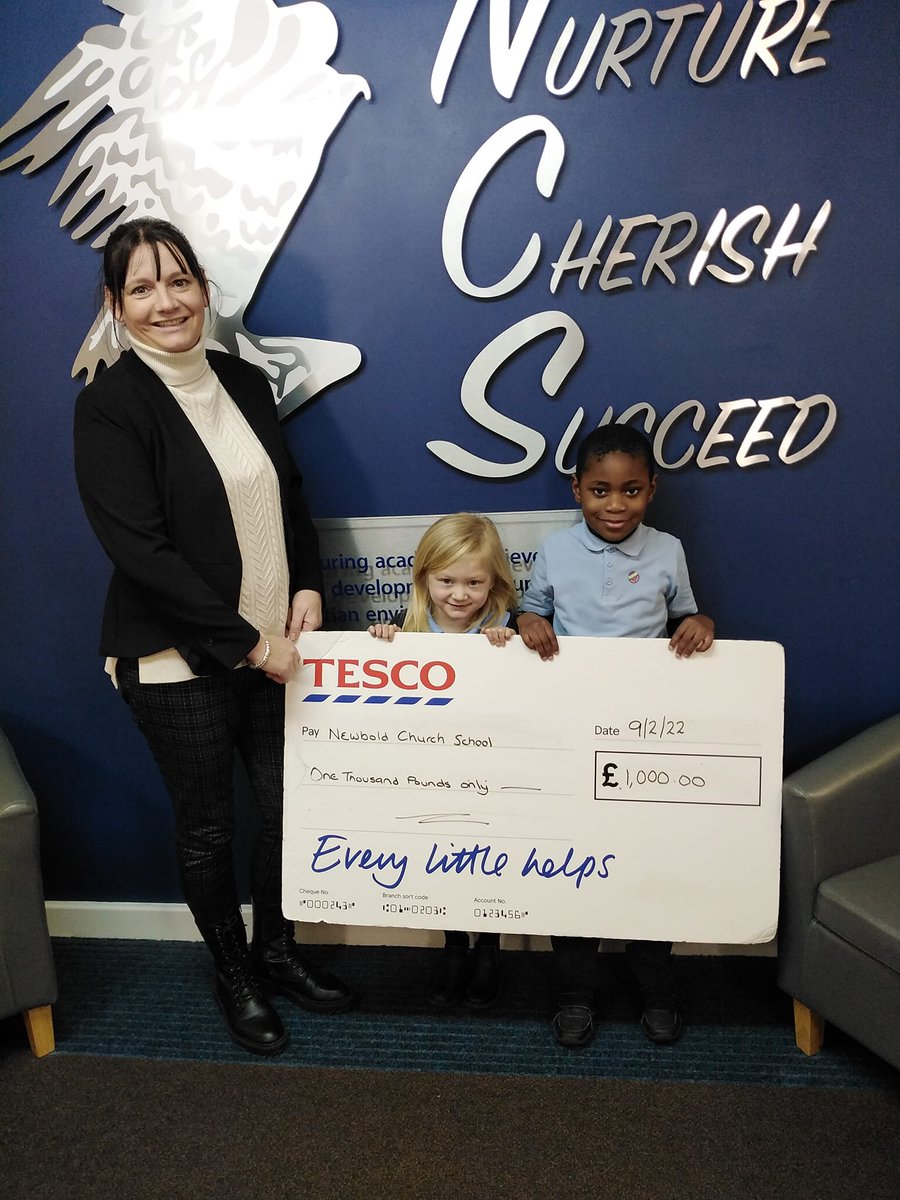 NewboldCofE's tweet photo. Delighted to announce that we have won £1000 as part of the Tesco Community Grant Scheme which we will be using towards upgrading our Reflection Garden! Thank you to everyone who voted for us☺ https://t.co/vmqz82SKD9