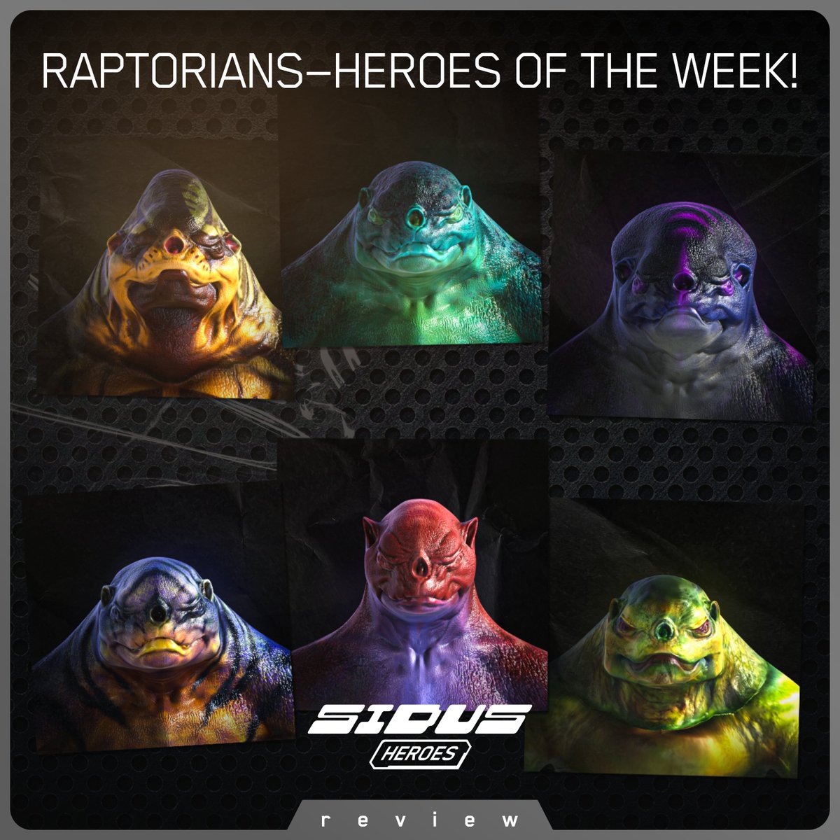 galaxy_sidus's tweet photo. 🐸Taking a close look at Raptorians — Heroes of the Week. Their intimidating amphibious race-based Ability produces Acid Spit, which imposes the Wet Status on their opponent. And a deathly Taser in their hands is a destructive tool!

Do you have any Raptorians on your side?

#P2E https://t.co/XQh4iekOvu