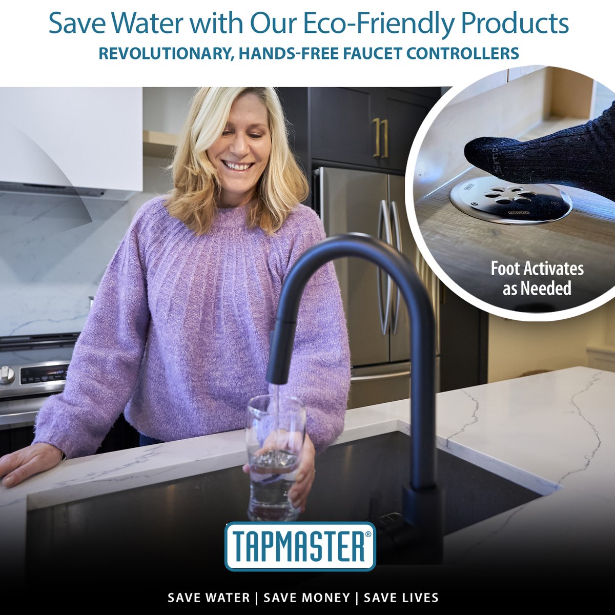 TapMasterInc's tweet photo. Shop https://t.co/1LxrHQAfxb for the cleaner, greener Hands-Free Faucet Controllers! Our non-electronic controllers deliver all the benefits of sensor faucets without activating on their own or getting stuck on continuous flow.
#handsfreefaucetactivator #savewater #savemoney https://t.co/JQBICv5dAB