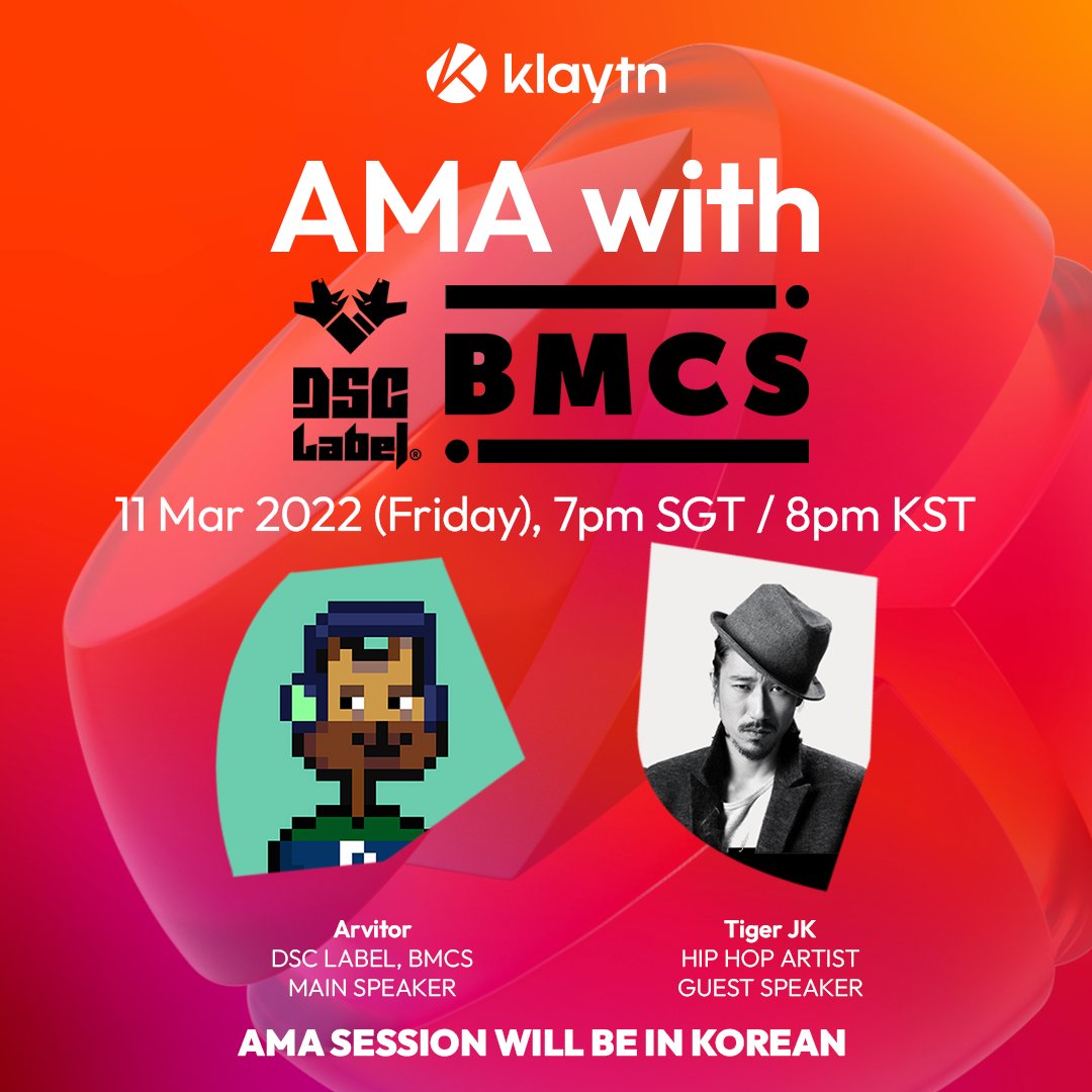 KaiaChain's tweet photo. 📢 For our next #AMA session on 11th Mar, 7pm SGT/8pm KST, we'll be having it with #NFT project @dogesoundclub in collaboration with hip-hop artist @DrunkenTigerJK 🔥 Do submit any questions you'd like them to answer during the session in the comments below! 🤗 https://t.co/HiXBRlPMW8