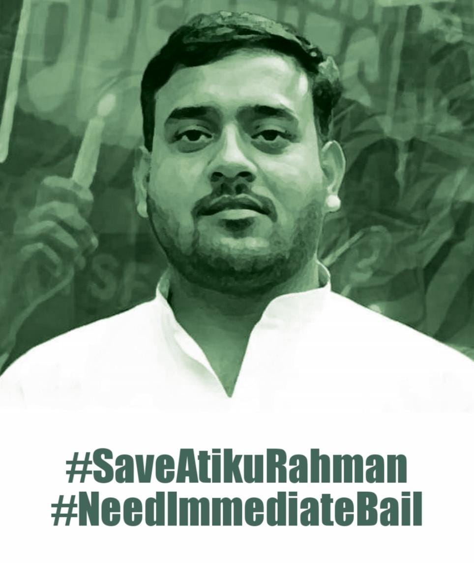 Athif_khan_03's tweet photo. Being unapologetically just was the only crime of Atikur Rahman. Release him unconditionally!
#SaveAtikuRahman
#NeedImmediateBail https://t.co/Uaga5rAWUZ