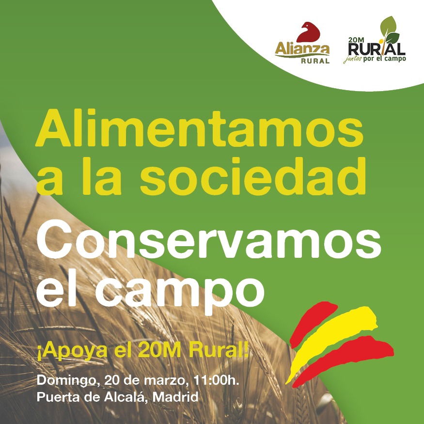 🌿 Celebramos este 7 de marzo el #DíaMundialDelCampo y alzamos la voz para apoyar el #20MRural. 

Súmate al apoyo al campo español y comparte‼️