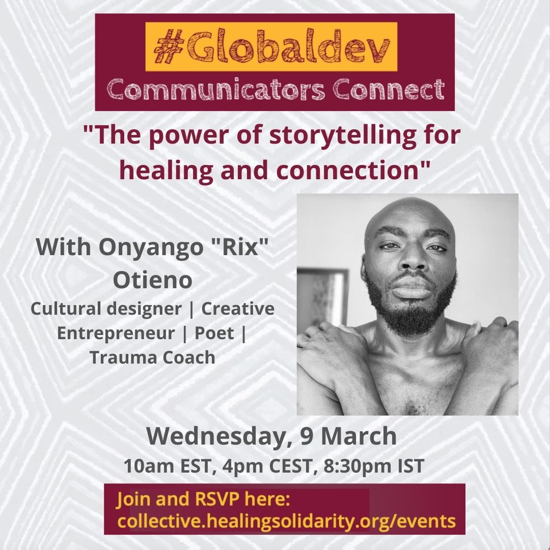 You are invited to join us this Wed at 6pm EAT, @intldogooder and @J_Atiko flip the coin by talking to the amazing @Rixpoet communicator in #Kenya co-founder of @FatumasVoice and others in shifting false #narratives together with artists in communities.
