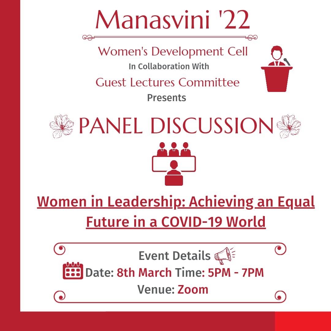 WDC_SIMSR's tweet photo. The WDC in collaboration with the GLC is organizing a highly insightful Panel Discussion session.

Theme: Women in Leadership : achieving equal opportunity in the Covid-19 world

Date &amp; Time: 8th March, 5pm to 7pm

#paneldiscussion #womenempowerment #WDC #KJSIMSR #guestlecture https://t.co/1tdCnA4xKX
