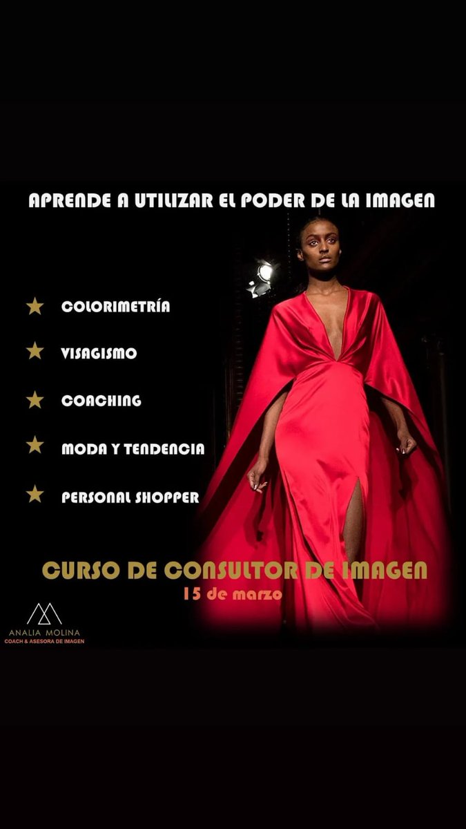 ¡Este curso es para vos! 
Aprende a utilizar el poder de la imagen
Mirá esta propuesta de la Coach Analia Molina.
Inicia el 15 de marzo. Cupos limitados🔝
Consultas e inscripción ➡️0982 517 671
#asesoriadeimagen #elpoderdelaimagen