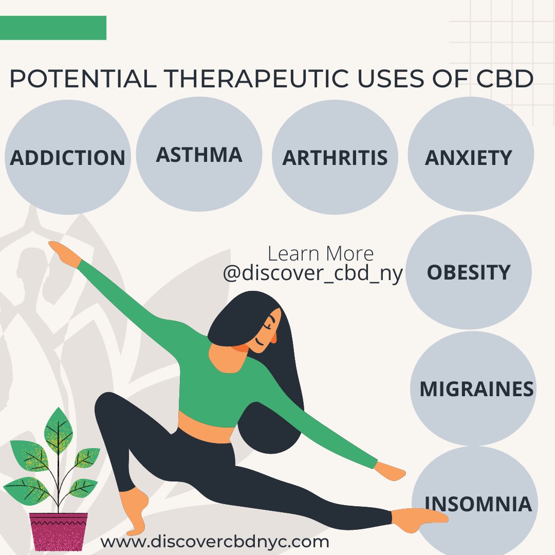 There are many therapeutic uses of #cbd. Let’s talk about how it can help you.  discovercbdnyc.com