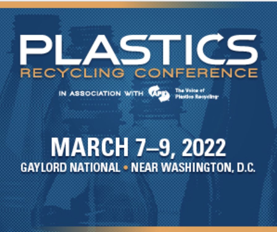 banderaontheweb's tweet photo. meet us @
#Plastics #Recycling Conference
Washington DC
07-09 March 2022
https://t.co/h3JsCWEnXL
#plasticsrecycling2022
#extrusion #circulareconomy #purification #machinery #extruder #resins #PET #biopolymers #bioresins https://t.co/z9YnBDACTw