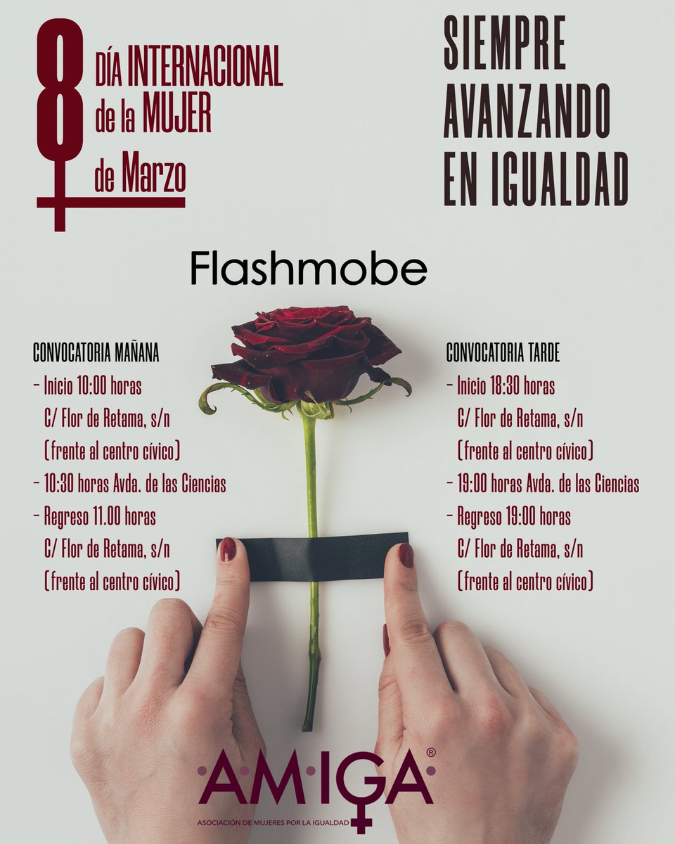 IgualdadAMIGA's tweet photo. Desde A.M.I.G.A las invitamos a participar del Flashmob que realizaremos el miércoles 9 DE MARZO por el #DiaInternacionalDeLaMujer frente al Centro Cívico Blas Infante en #Sevilla a las 10:00 y a las 18:30 horas. 💪💜Les compartimos nuestro manifiesto con motivo del #8M2022📣 https://t.co/RHqfLPZvzt