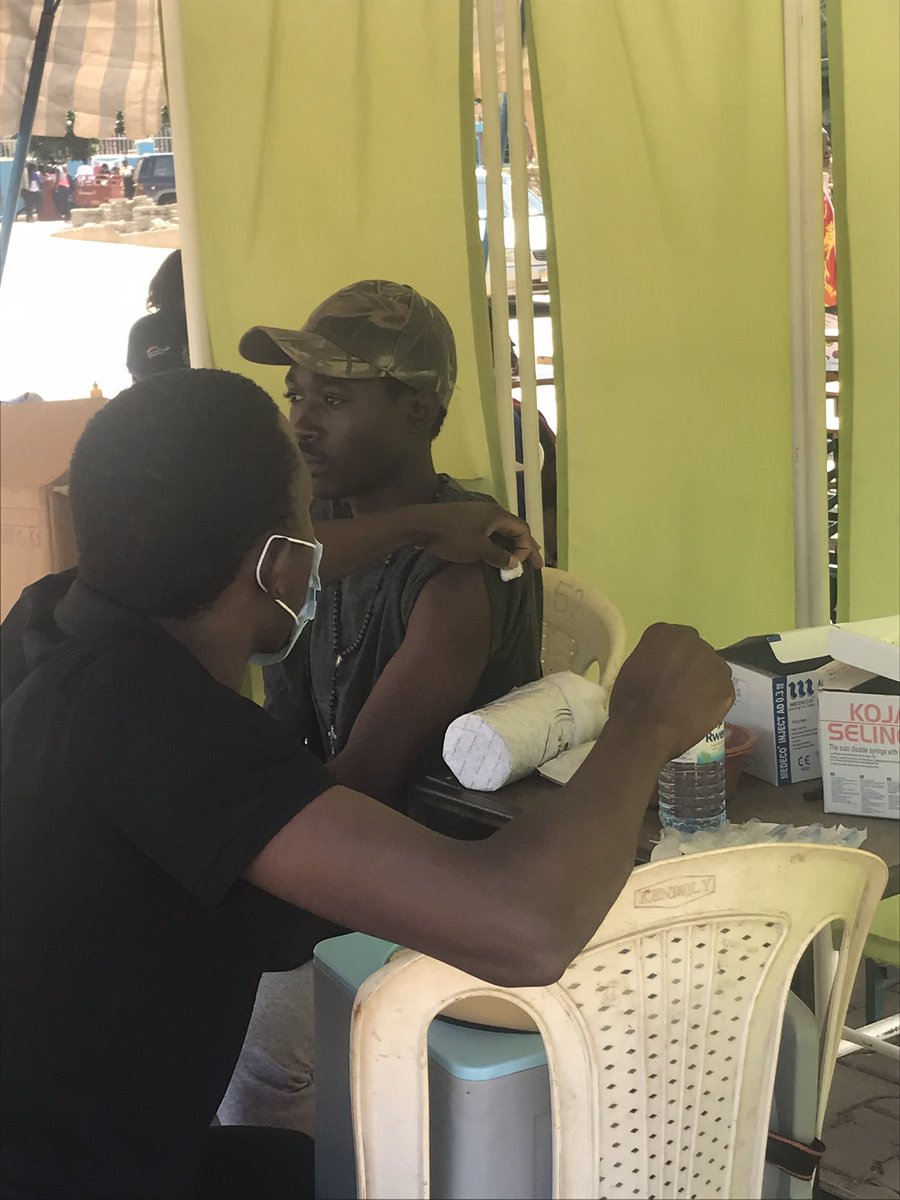 MugishaHerman8's tweet photo. Receiving my second dose. https://t.co/71eLh4zCd8