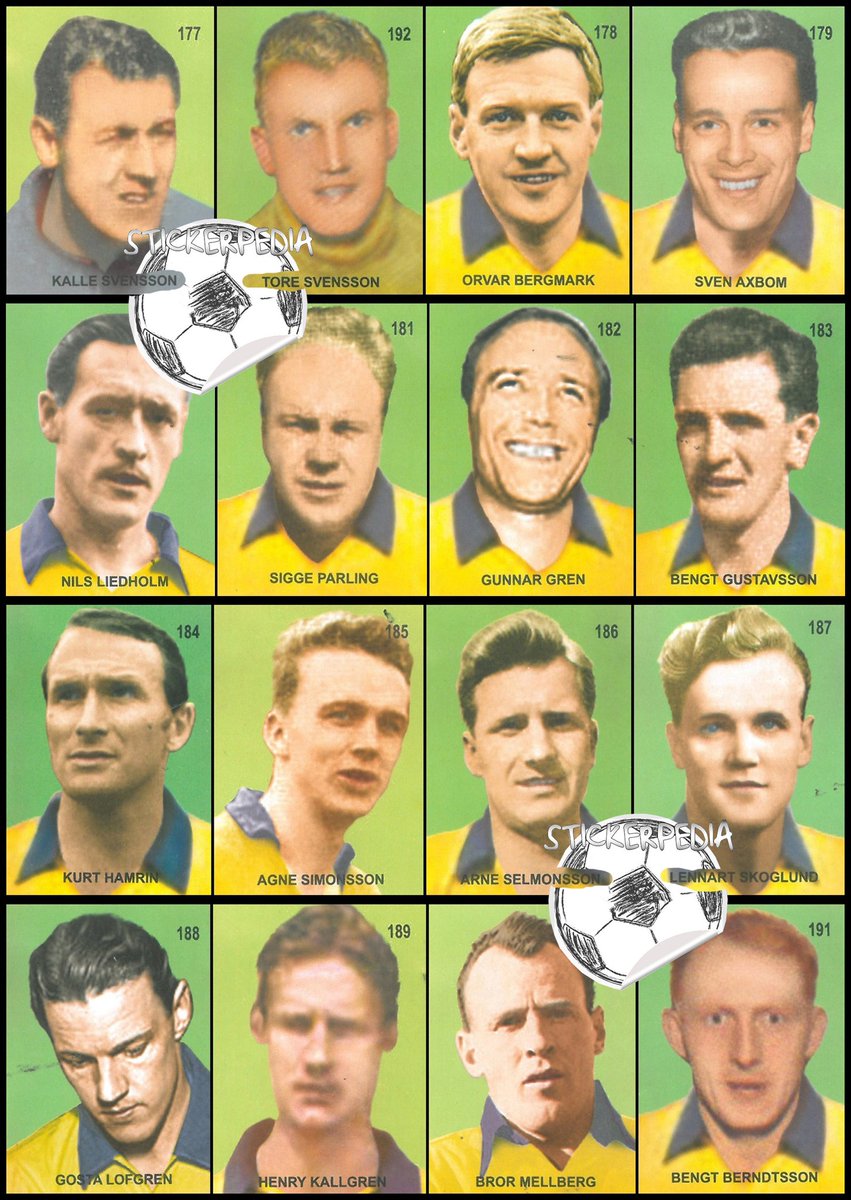 Stickerpedia1's tweet photo. Sweden WC 1958 finalists
#wc1958 https://t.co/2qpn21PWEP