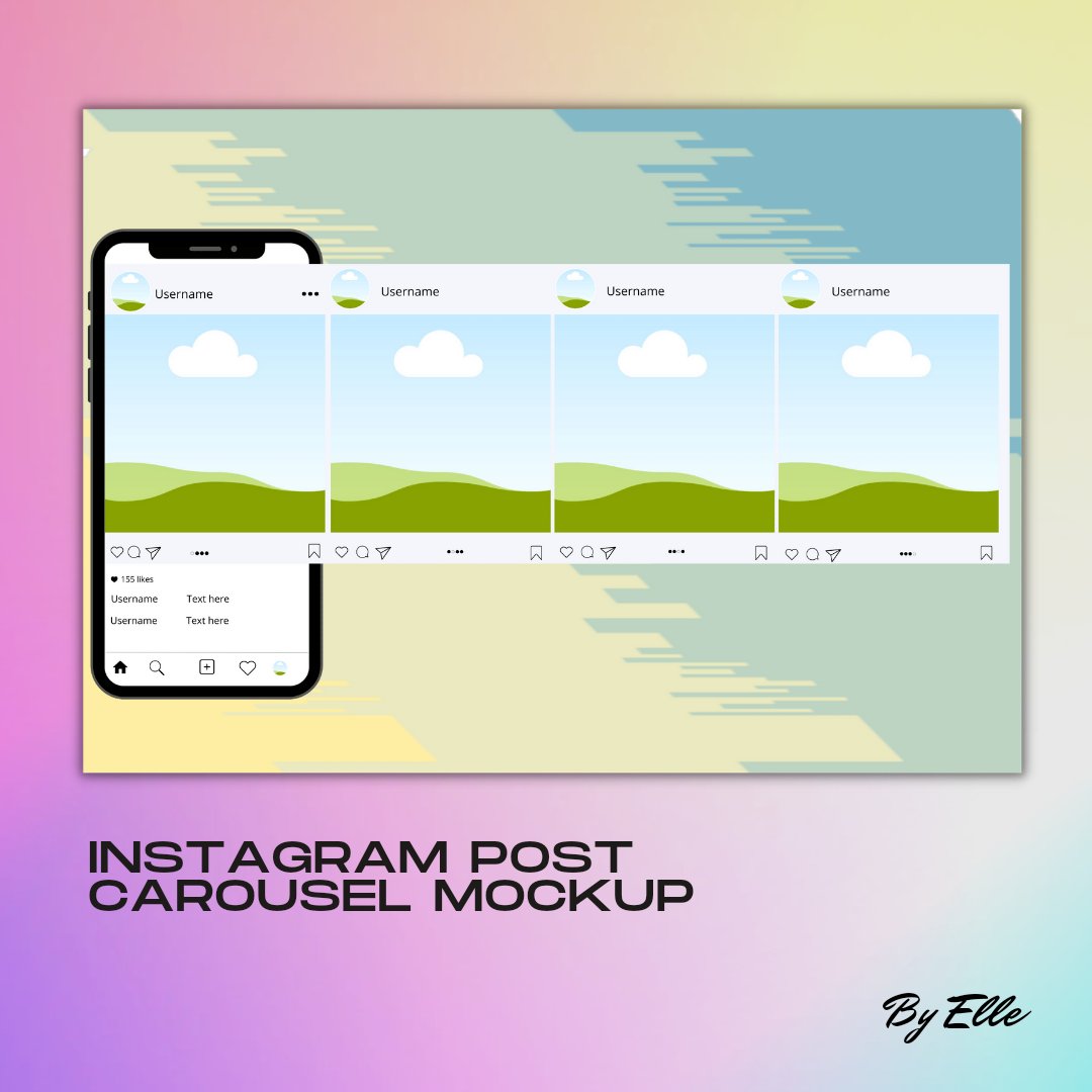 Designed_Elle's tweet image. #instagramcarousel mockup