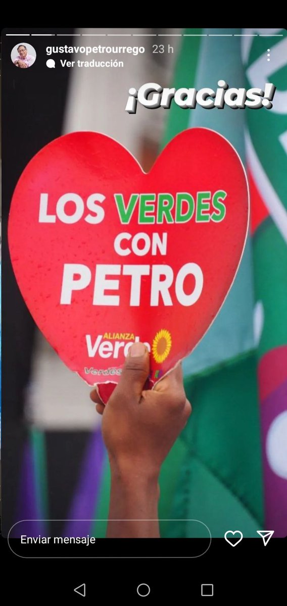 Los verdes con Petro vamos a PEDIR el tarjetón de la consulta presidencial del <a href="/PactoCol/">Pacto Histórico Oficial</a> para votar por un verdadero PROGRESISTA: <a href="/petrogustavo/">Gustavo Petro</a> 💚