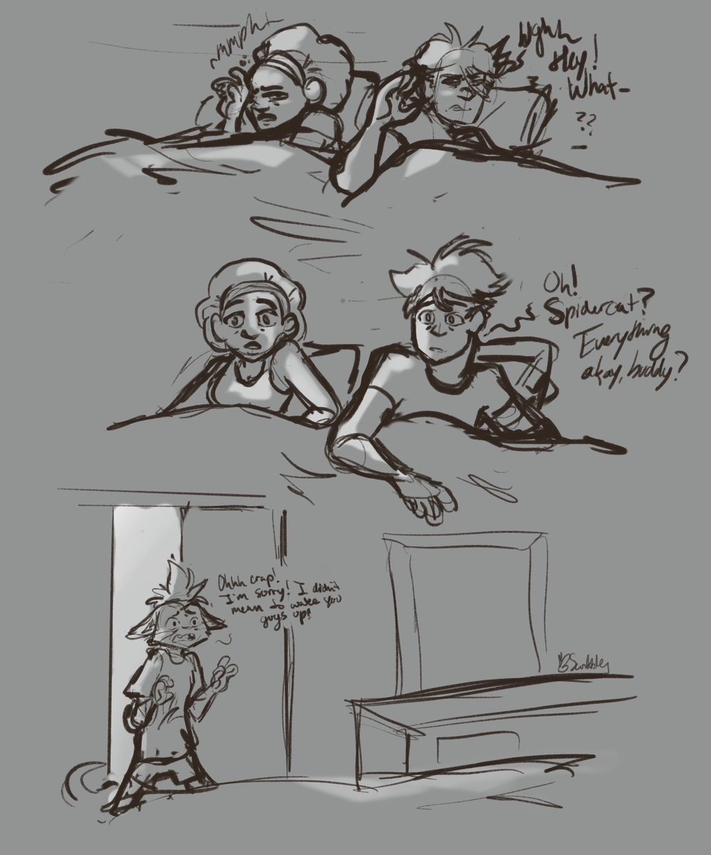 Bflyscribbles's tweet photo. Settling in (1/2)🏡

I really just wanted to make a comic with these guys getting used to the quiet life.

#finalspace #finalspaceau https://t.co/CEIwq2Zl8u