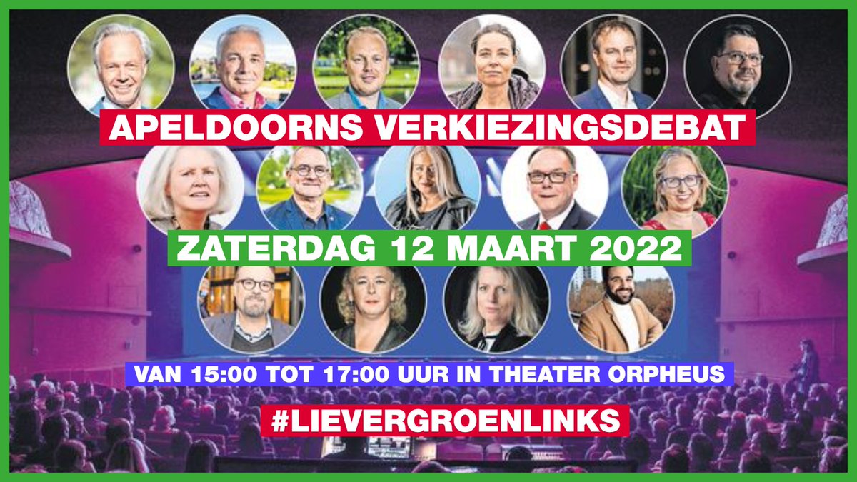 Iedereen moet mee kunnen doen,omdat de kaarten €5 kosten, en dit niet voor iedereen mogelijk is, stellen wij kaarten beschikbaar. Mail ons voor een toegangskaartje! groenlinks@apeldoorn.nl #LieverGroenLinks #GroenLinksApeldoorn #Apeldoorn #Orpheus #Verkiezingsdebat <a href="/ds_veluwe/">De Stentor Veluwe</a>