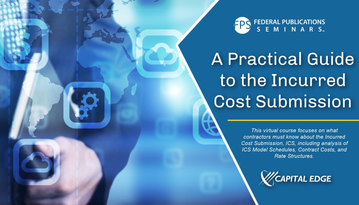 GovConExperts's tweet photo. Join our experts and @fedpubseminars Virtually March 21-22 for A Practical Guide to the Incurred Cost Submission.
๐ป Sign-Up: https://t.co/wg9YZ2Nl2b
#governmentcontractors #govcontraining #ics https://t.co/Q4OeyOYHuq