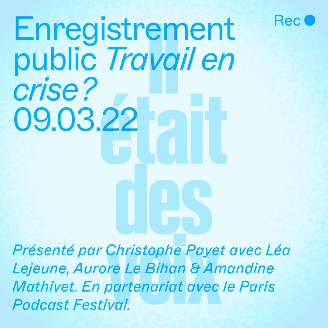 Tu ne comprends plus le monde du (télé)travail, les bullshits jobs qui fleurissent dans les milieux de la tech ou de la com', les burn-out de ton entourage? 
Viens enregistrer avec nous ce podcast le 9 mars à 19h à <a href="/gaitelyrique/">La Gaîté Lyrique</a>👇 gaite-lyrique.net/evenement/trav…