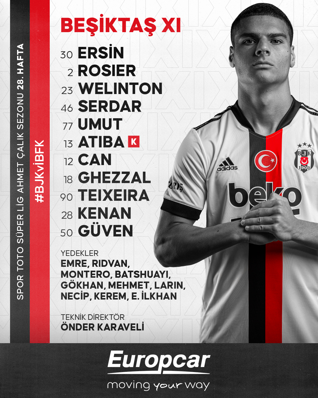 Beşiktaş JK on X: 📄 İstanbulspor maçı ilk 11'imiz. 🦅 #BJKvİST