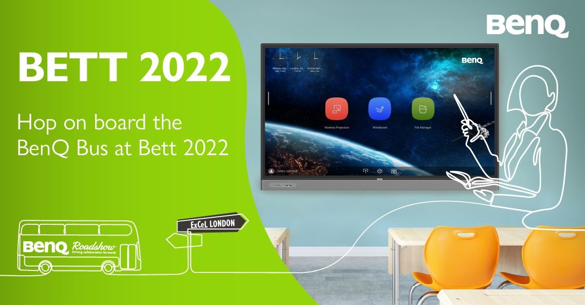 rocheav73's tweet photo. 🚌 The BUS is back and on it's way to @Bett_show 🚌

Join @BenQBusinessUK at #EdTech's biggest reunion on the 23-25 March 2022 at #ExCeL London - Stand SH21 . 📚📺 #atweeps #education #bettshow #bett22 https://t.co/P8vUPSDTqk