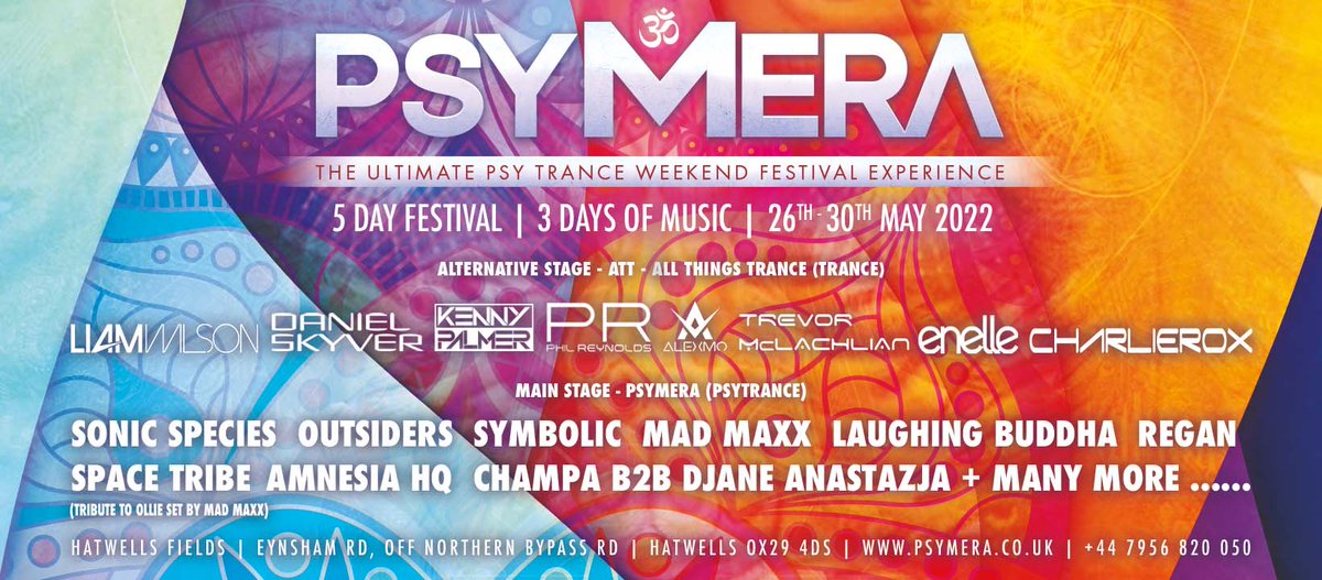 ATT are hosting a stage at the Psymera Outdoor Festival, Saturday 28th May in Oxford, 12pm to 8pm!
*Special ATT Ticket Link*
buytickets.at/psymera/360075
Line Up:
Liam Wilson
Daniel Skyver
Kenny Palmer
Phil Reynolds
AlexMo
Trevor McLachlan
enelle (aka Little Miss Natalie)
Charlie Rox