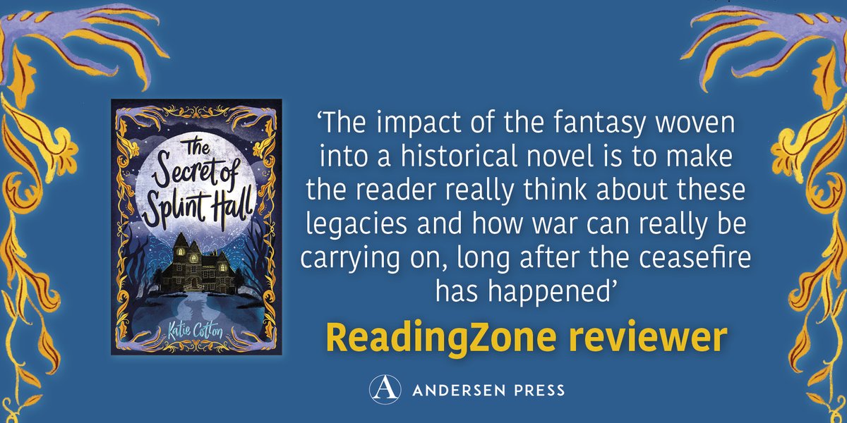 AndersenPress's tweet photo. Katie Cotton (@KatiaCotton) is one of @readingzone's Authors of the Month with #TheSecretofSplintHall
Discover the secrets lurking below Splint Hall in this fantastic author section on the Reading Zone website, which includes videos, reviews and Q&As!
https://t.co/ETup6DN1G3 https://t.co/0vBFSl90UR