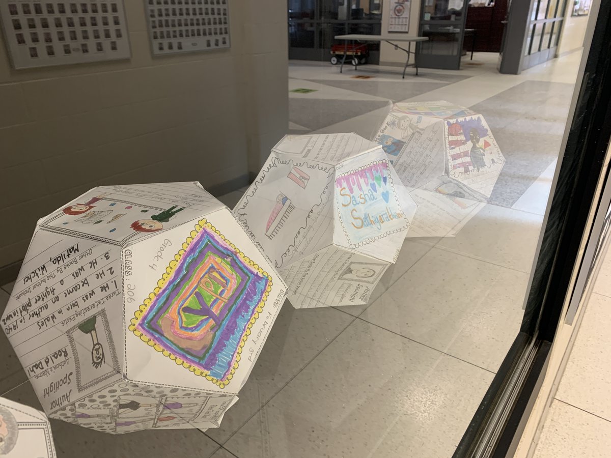 ebphin's tweet photo. How many sides are there to a story? 

One?

Two?

At Phin, there are at least TWELVE!

Thanks to Ms. Gellel and her class for these amazing DODECAHEDRON (12 sided figures) story shapes!

@Mr_Samuels @DDSBSchools @DDSBInnovation #growth #innovation #learnign #stories #create #fun https://t.co/5u2H0fBf3w
