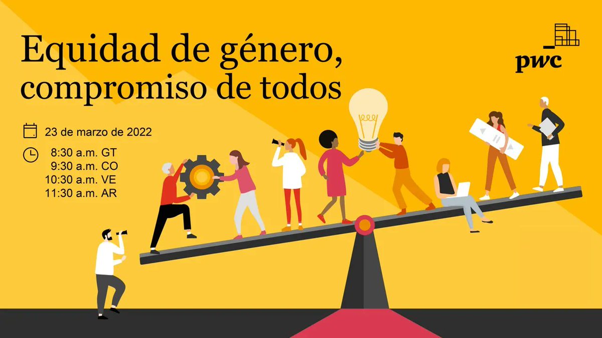 PwC_Venezuela's tweet photo. Las firmas de la red PwC en Hispanoamérica se unen para organizar un evento en el marco del Mes de la Mujer.

Este año, el tema que deseamos abordar es “Equidad de género, compromiso de todos”. Para mayor información: https://t.co/T6Erq5jhRp

#EquidadDeGenero #IWD2022 https://t.co/uhERbXttve