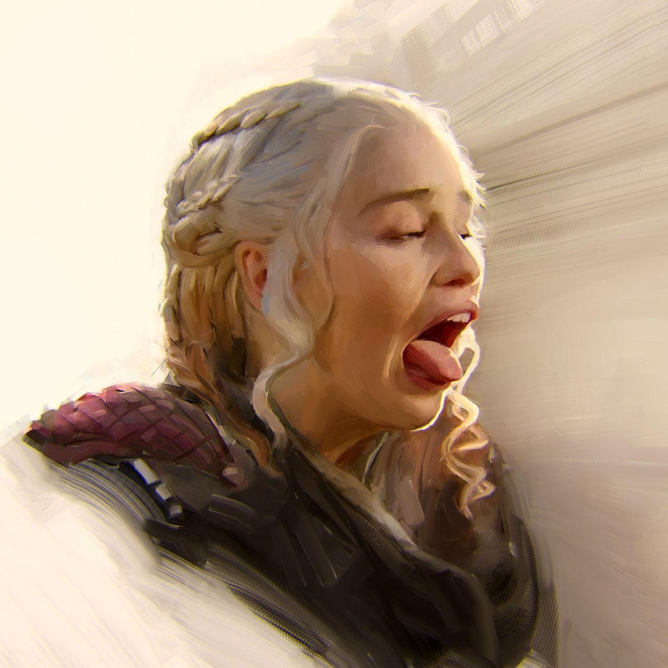 Painting of Daenerys Targaryen at her most regal (Via Reddit: reddit.com/r/gameofthrone…)