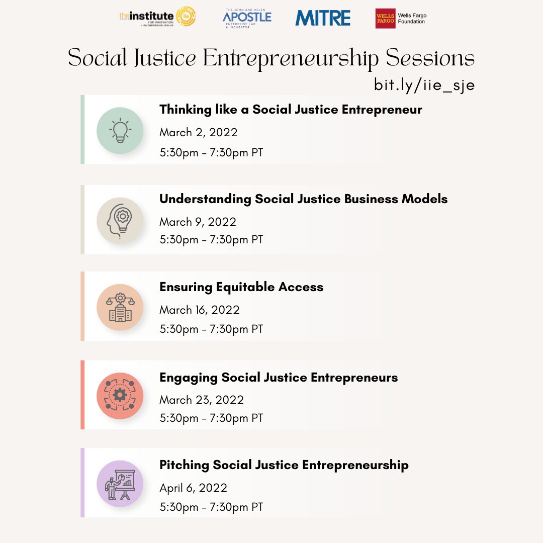 Join us on Wednesday, March 9 for a session that introduces social justice business structures that emphasize worker ownership. It’s never too late to join, so register today for FREE. 
 
March 9, 2022, 5:30pm – 7:30pm PT
bit.ly/iie_sje