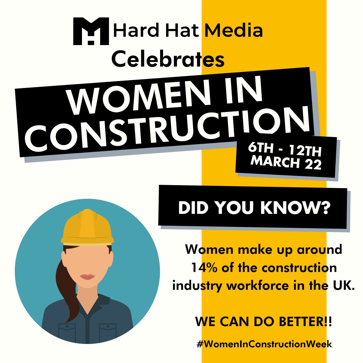 This week celebrate the hard-working women in the construction industry. Construction isn't just a boys club, and though the percentage of women in the industry may be low now, it's going to get bigger. Let's make a change 💪👷‍♀️

#wicweek2022