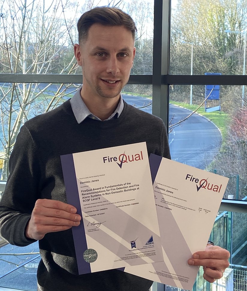 Huge congratulations to Dominic Jones on achieving great results in his recent assessments with <a href="/fire_qual/">FireQual</a> the specialist Awarding Body for knowledge and skills in the fire protection industry.

Studying for any assessment is hard when you're so busy with day to day work.