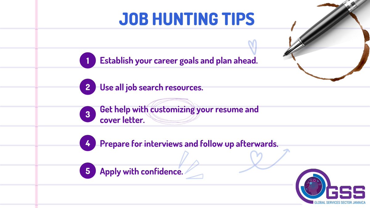 gssjamaica1's tweet photo. Last month we discussed ways to transition from one career to another. Now it's time to discuss ways to get the ball rolling on how to find the jobs you desire. Read more here: https://t.co/spvOM4NFqy
#JobHuntingTips #GSSCareers #GSSCPF #gssjamaica https://t.co/QodtXMh9OO
