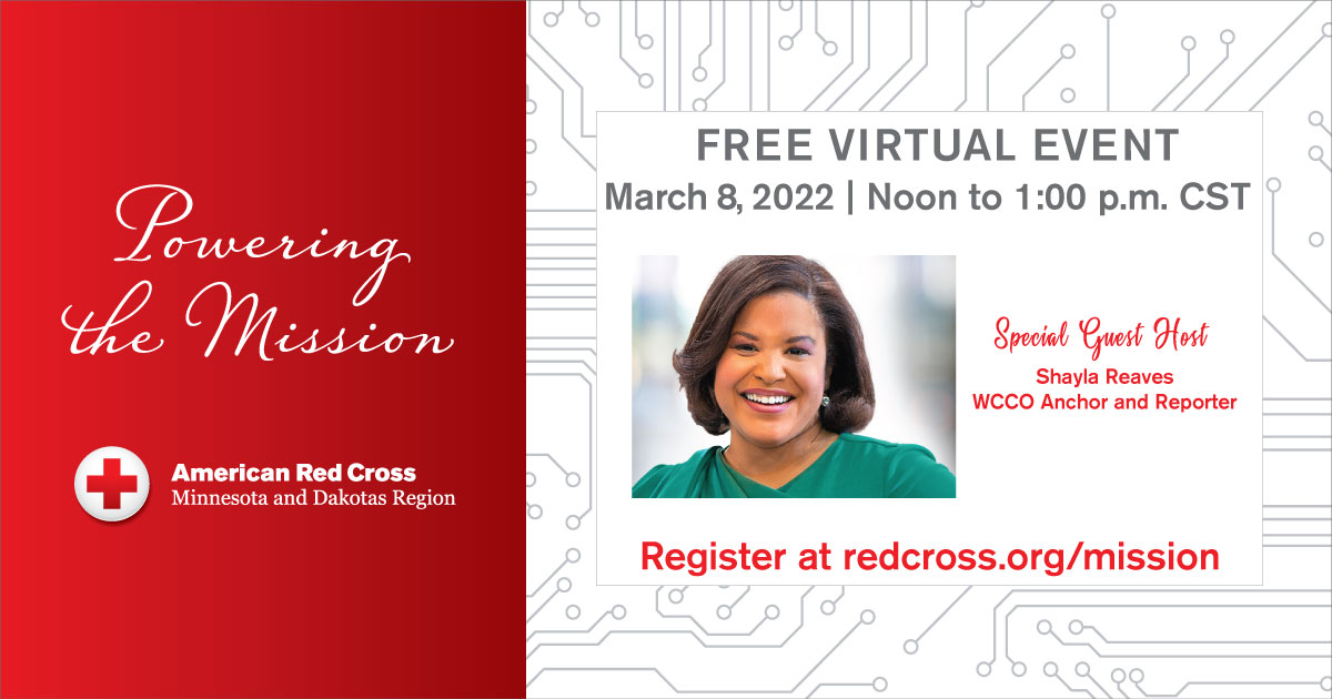 mnredcross's tweet photo. 📅 One more day until Powering the Mission! You won't want to miss this inspiring experience featuring local mission moments that highlight the impact of the Red Cross in our Minnesota and Dakotas region. Visit https://t.co/gO5nJTY2sa to register!  #compassionintoaction https://t.co/8XIDZwQdky