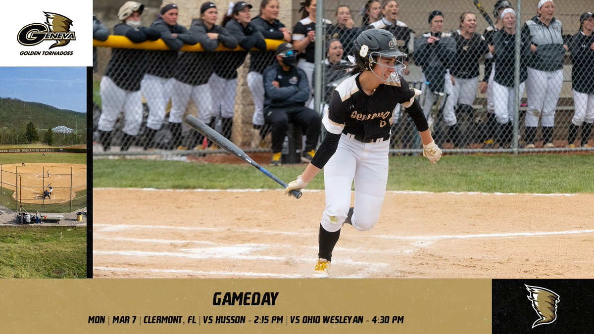 GenevaAthletics's tweet photo. 🚨🥎Softball GAMEDAY!🥎🚨

Softball plays twice in Florida today, with both games pushed back to later in the afternoon than the originally scheduled start times.

🆚Husson / Ohio Wesleyan
⏰2:15 PM / 4:30 PM
📍Clermont, FL
📺($) https://t.co/jn4eDVnaH7 https://t.co/uoI5Hm0OTW