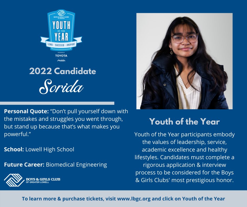BGCGL_'s tweet photo. Meet Sorida Hou, Youth of the Year finalist! Sorida first joined the Club 8 years ago, and is currently a Senior at Lowell High School. Save the Date - the Virtual Youth of the Year Celebration on Thursday, March 31, 2021 at 6:15pm is open to the public. https://t.co/wSSnrK8D0X https://t.co/Z8yJcE8k26