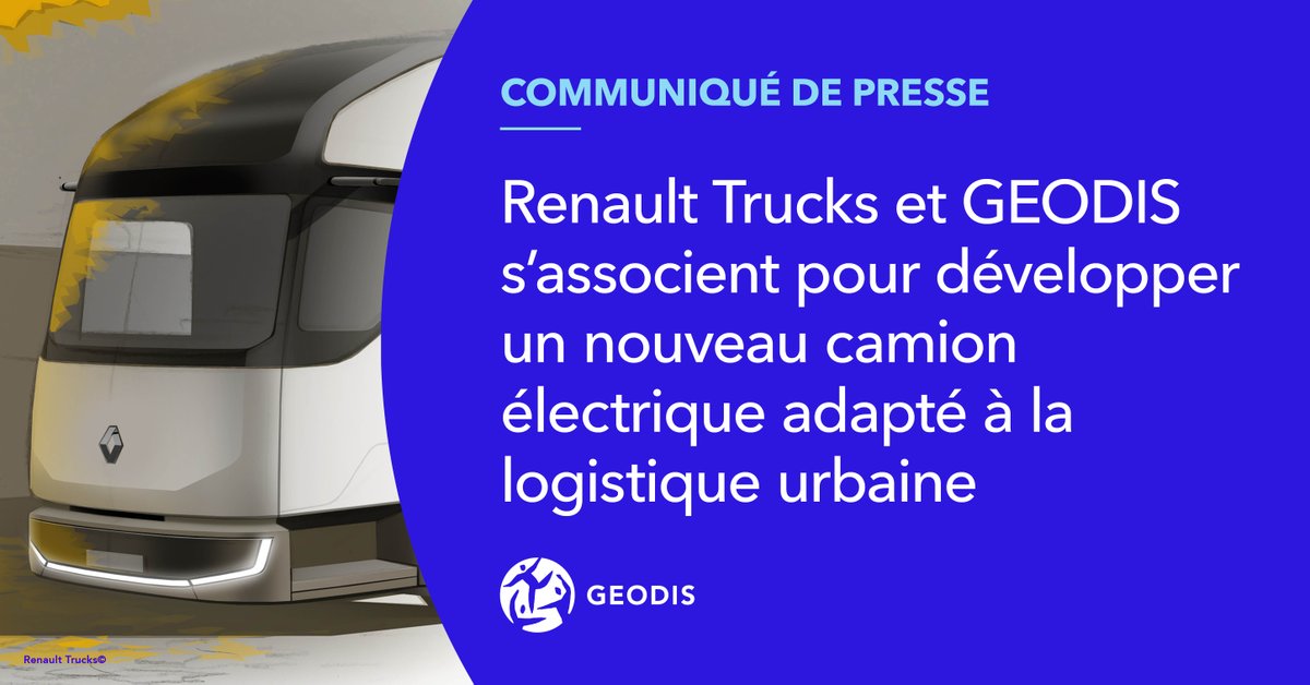 📢 Communiqué de presse | #GEODIS et Renault Trucks s'associent pour développer un nouveau camion électrique adapté à la #Logistique urbaine, répondant aux exigences du #Transport de marchandises en centre-ville. 🚚
➡️ bit.ly/35Sy6Sb
#WeAreGEODIS #KeepRising