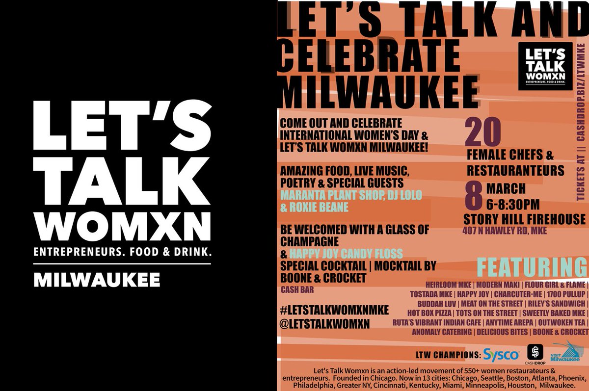 visitmilwaukee's tweet photo. International Women's Day is tomorrow! Be sure to join us for "Let's Talk Womxn Milwaukee" at Story Hill Firehouse.

Learn more >> https://t.co/MUzZgQjjd9

#visitmilwaukee #visitmke #milwaukee #mke #womenshistorymonth https://t.co/upgUXzVlnz