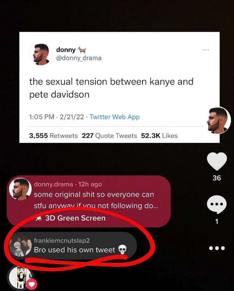 donny_drama's tweet photo. LMAOO can’t win on tik tok https://t.co/El3zCzCYLR
