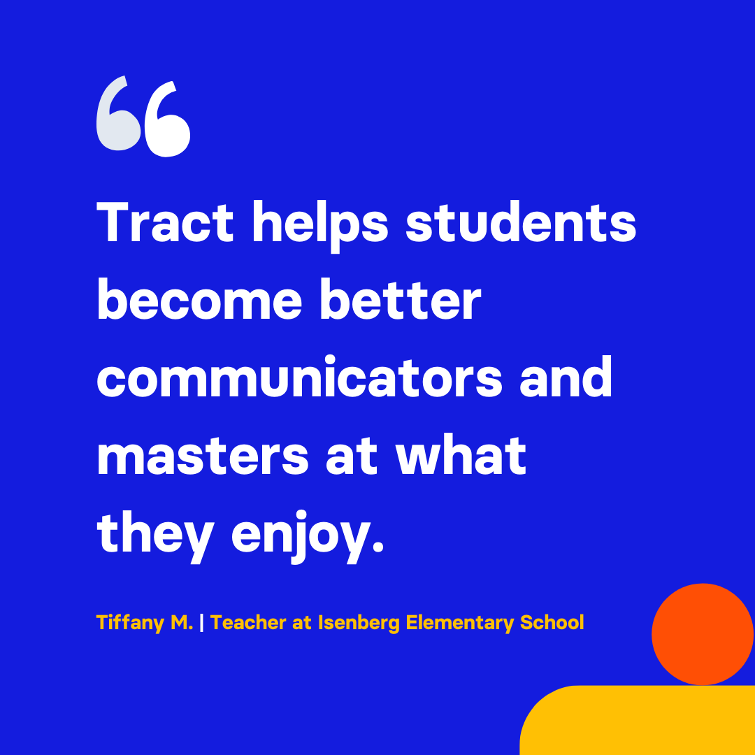 tractlearning's tweet image. At Isenberg Elementary School, students in Tiffany McDonald’s class are sharing their passions with their peers, &amp;amp; teaching skills by creating their own lessons on Tract

See what students are Isenberg Elementary are creating in Tiffany&apos;s class on the blog
blog.tract.app/student-creati…