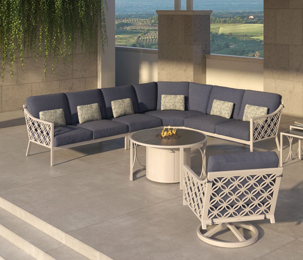 Crisp clean lines and striking angles, the Saxton sectional is picture perfect.

Discover more: bit.ly/3fUd9IN