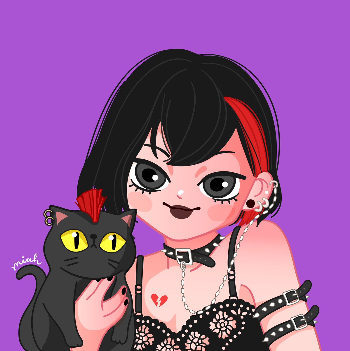 dielamaharanie's tweet photo. me and kuro 😆🖤 check out non generative collection by the talented @Miahscat ✨ https://t.co/iKAot2OH0p