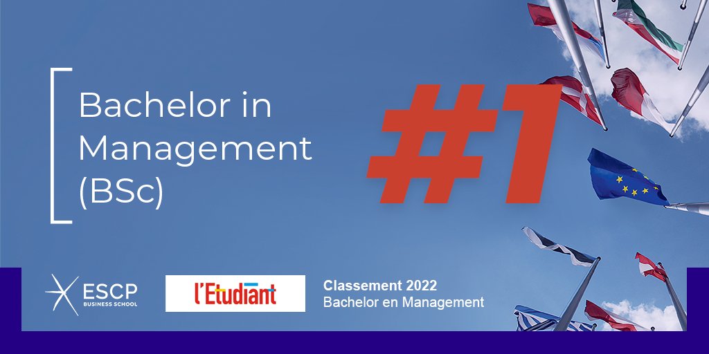 ESCP Business School (@escp_bs) on Twitter photo The ESCP Bachelor in Management (BSc) ranks first in the 2022 edition of the "Bachelor in Management ranking" of <a href="/letudiant/">l'Etudiant</a>
Among the various criteria used for this ranking, ESCP comes out on top in four of them, including academic quality and international openness. The ESCP Bachelor in Management (BSc) ranks first in the 2022 edition of the "Bachelor in Management ranking" of <a href="/letudiant/">l'Etudiant</a>
Among the various criteria used for this ranking, ESCP comes out on top in four of them, including academic quality and international openness.