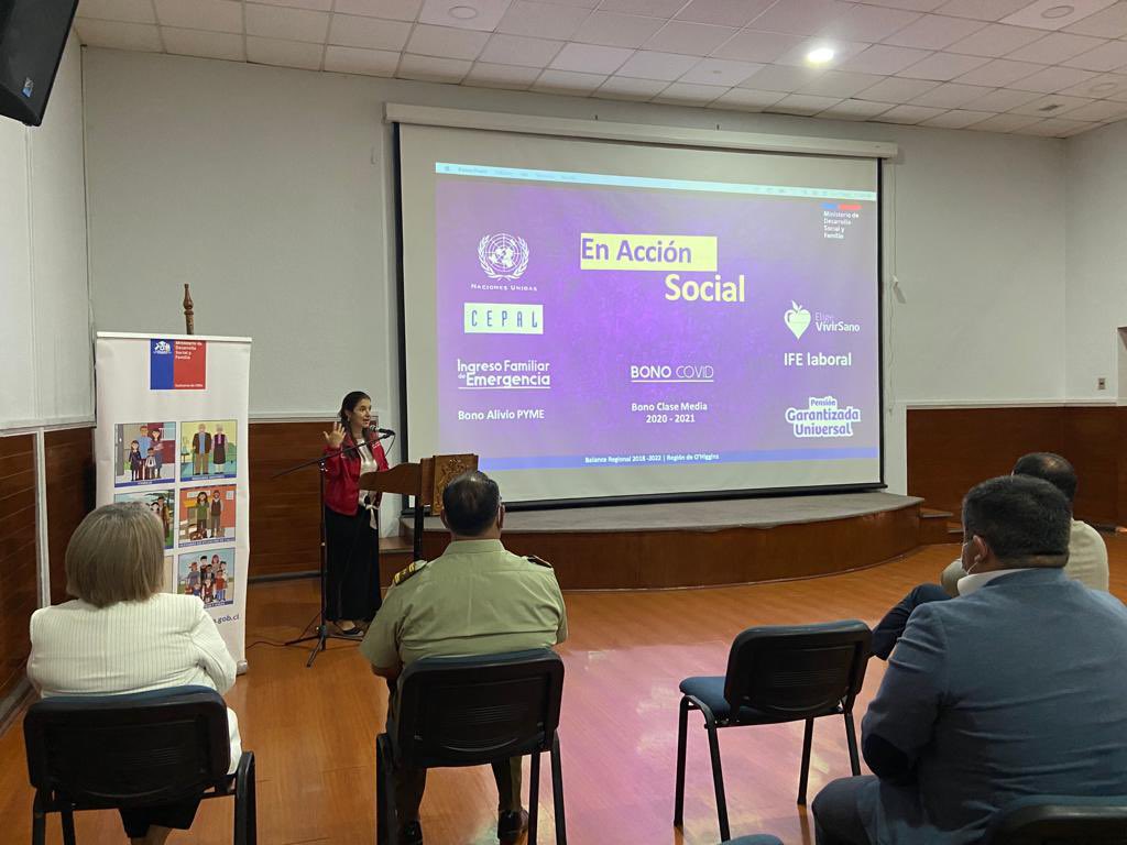 SubseNinez's tweet photo. 🔹Hoy en Rancagua, la Subsecretaria @Blanquihonorato, acompañada por la Seremi #MónicaToro @MDSOHiggins , presentó el Balance de Gestión 2018-2022 de la Región de O’Higgins. #JuntosLoHicimos 🇨🇱💪🏻 https://t.co/kKKbgzWKFG